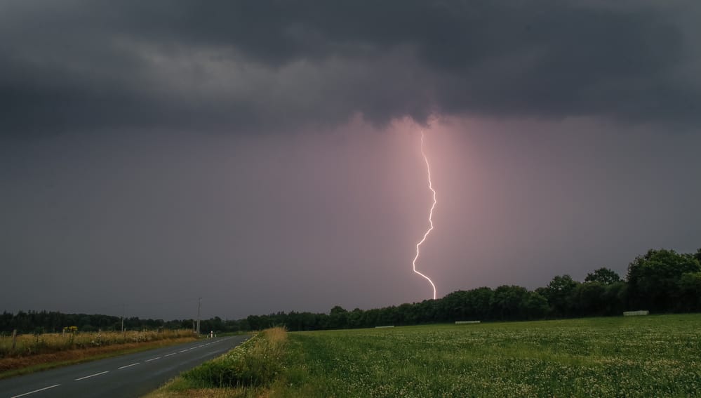 Orages entre Bretagne et Pays de la Loire le 02 juillet