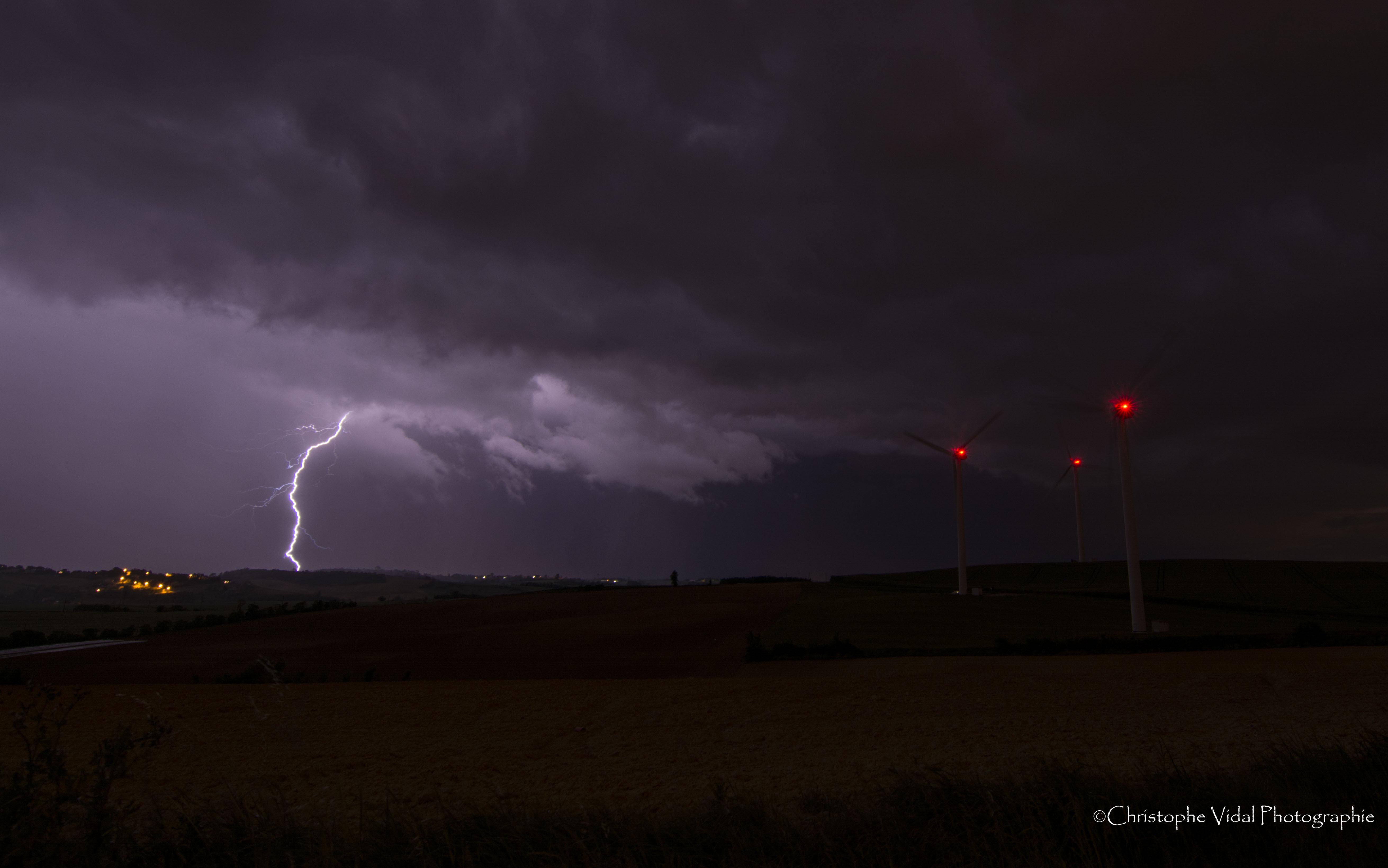 Foudre dans le Lauragais (31/11) le soir du 11 mai