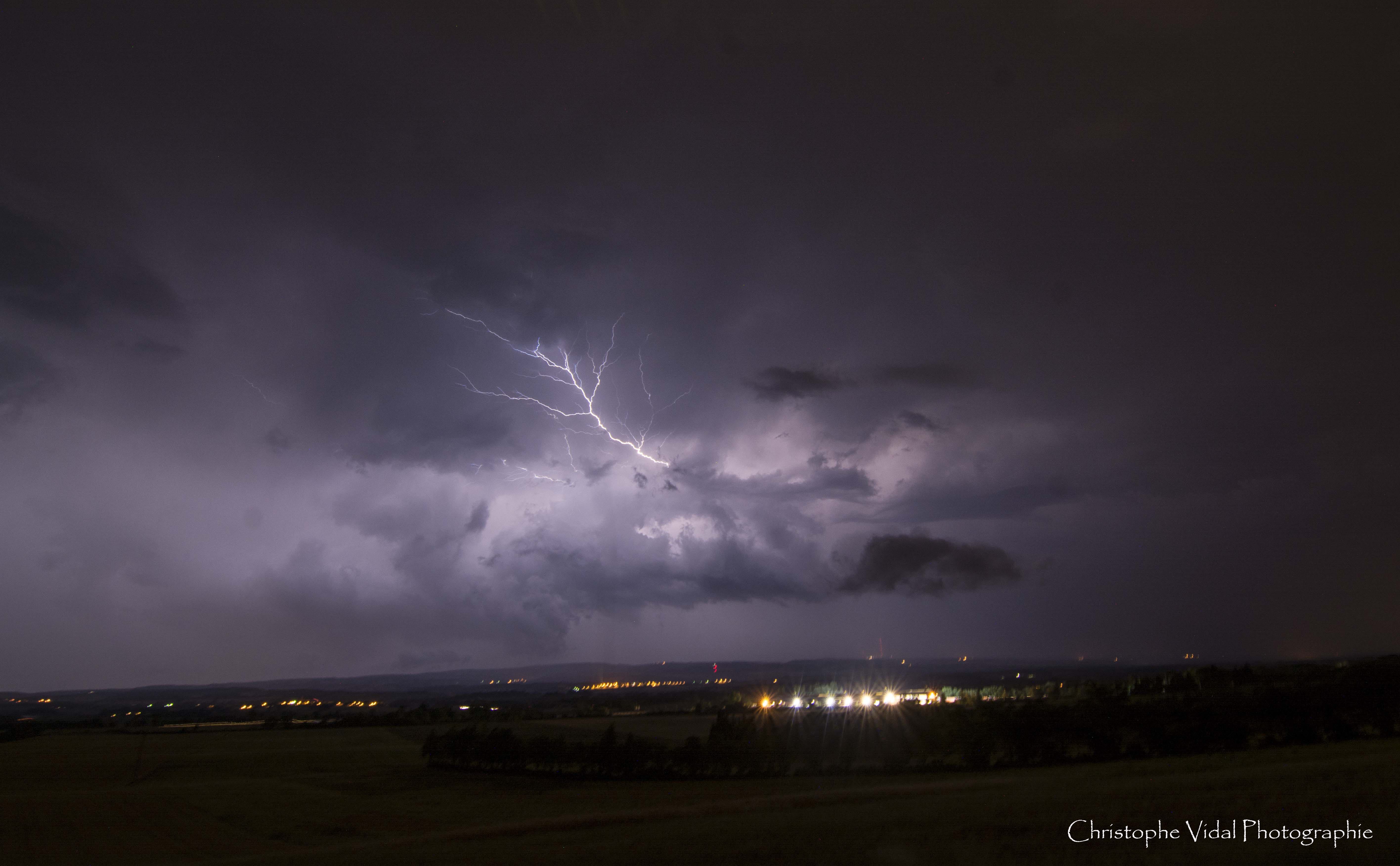 Orage actif en Haute-Garonne dans la nuit du 13 au 14 juillet