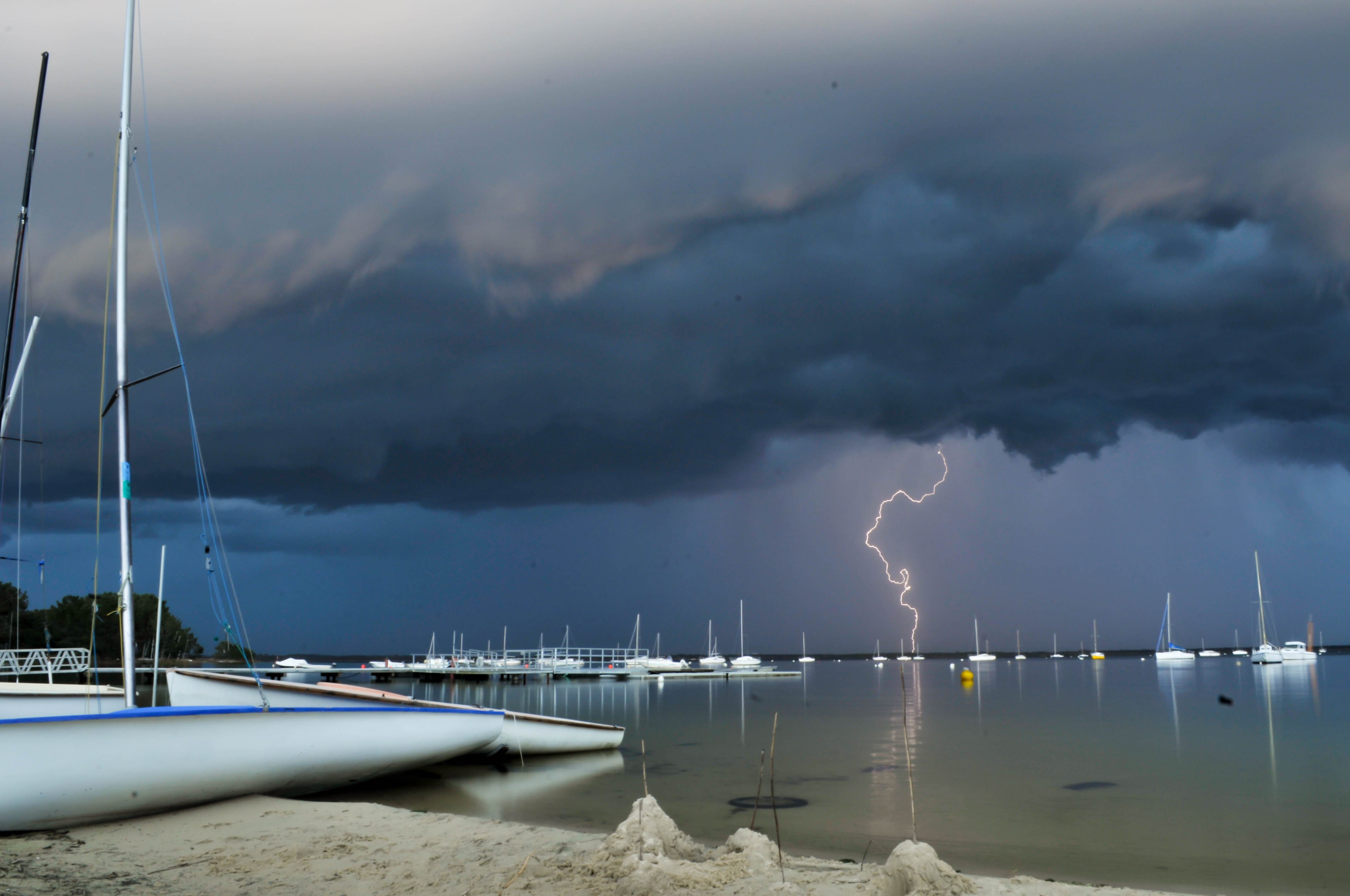 Orages en Gironde le soir du 13 avril