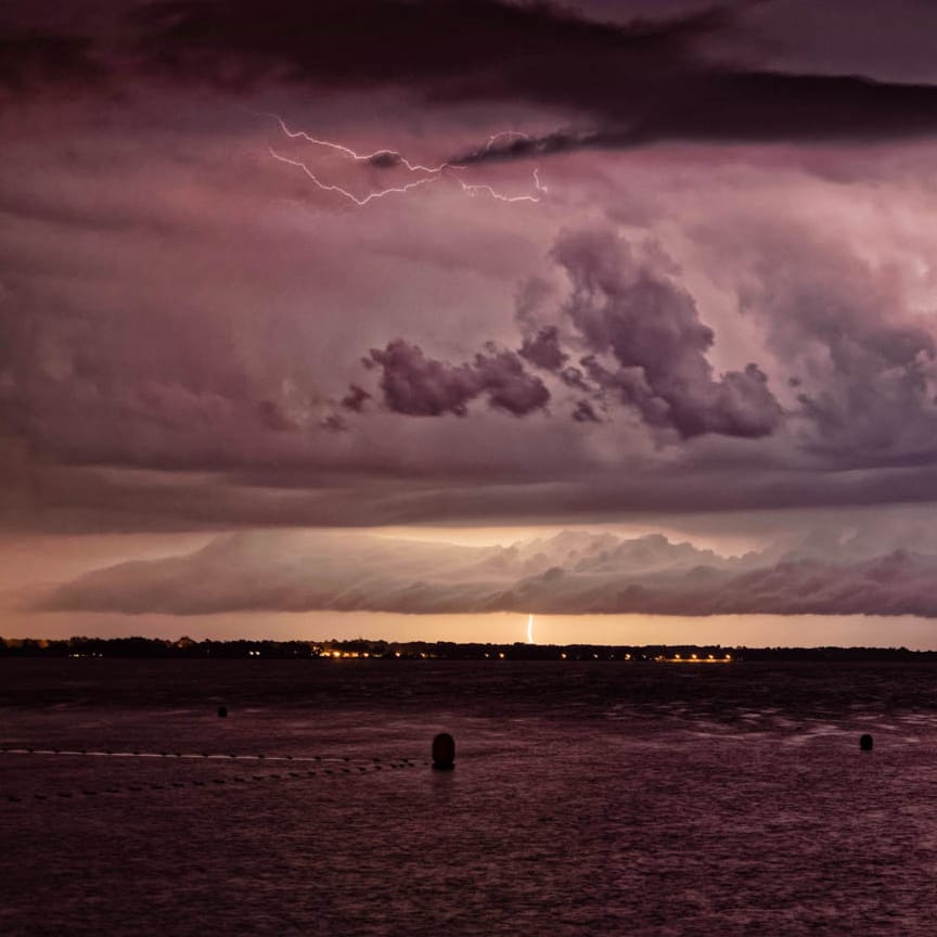 Orages le 01 juillet en Gironde, entre lac et océan...