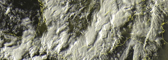 Bouillonnements orageux intenses dans le sud-est de la France. Image satellite du 7 août 2013 à 19h30 locales. Source : sat24 Bouillonnements orageux intenses dans le sud-est de la France. Image satellite du 7 août 2013 à 19h30 locales. Source : sat24