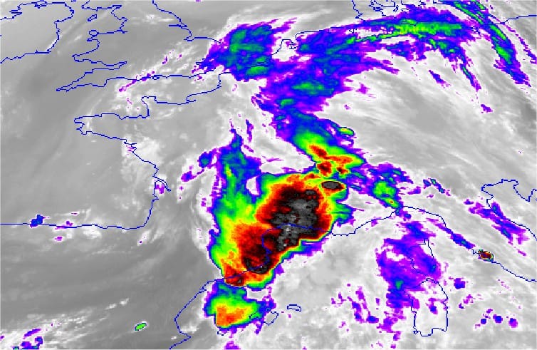 Image satellite IR de 6h TU