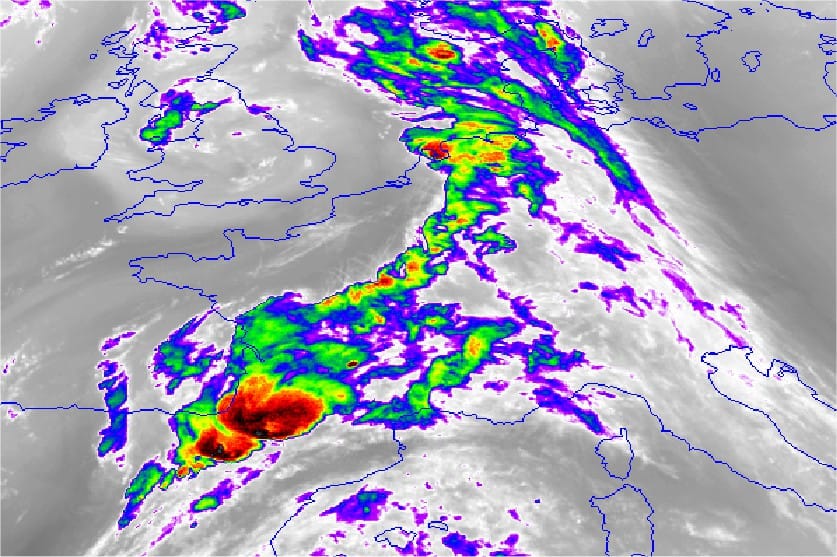 Image satellite IR de 6h TU