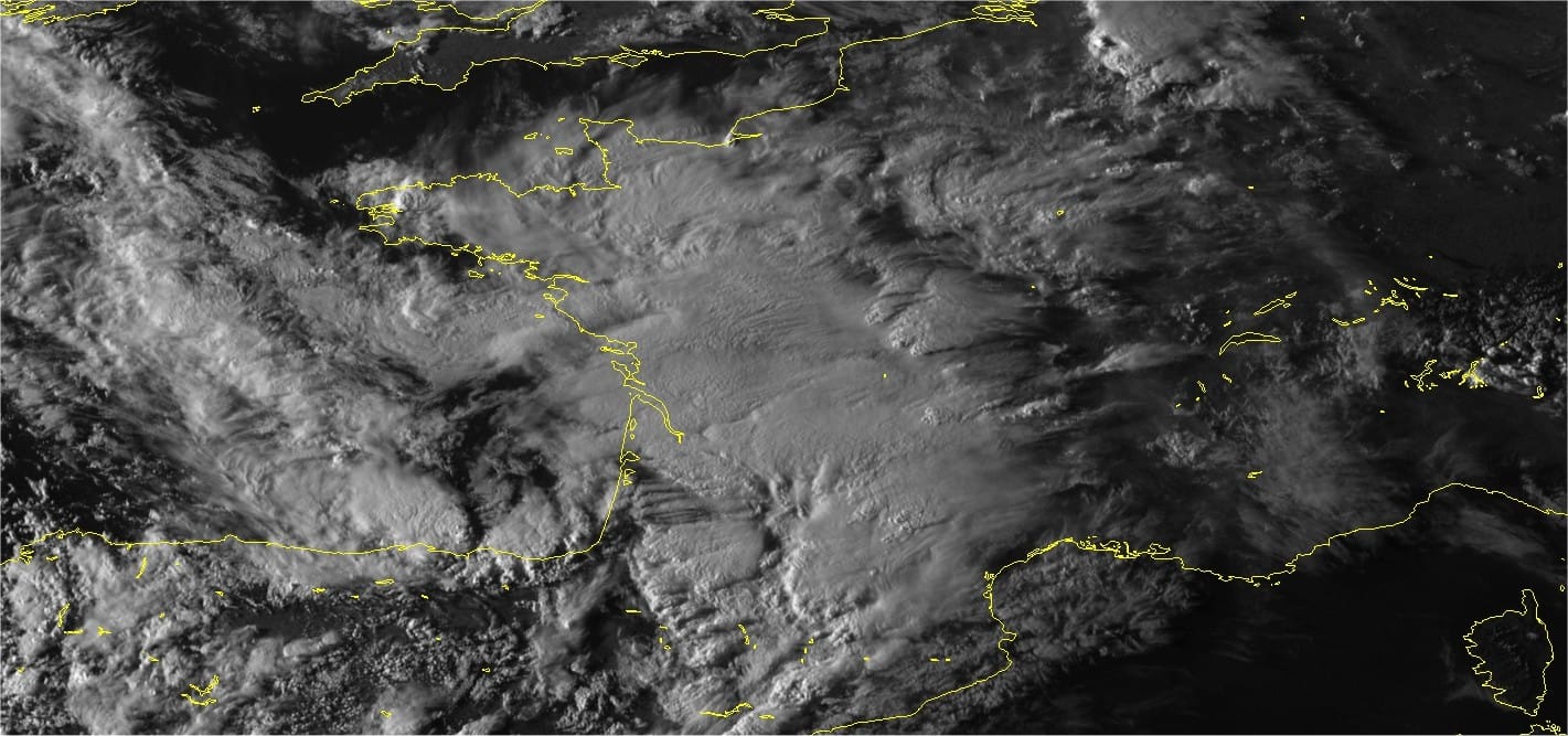 Image satellite visible de 17h TU - METEOSAT