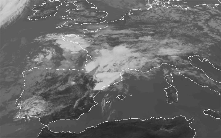 Image satellite infra-rouge de 18h locales - EUMETSAT