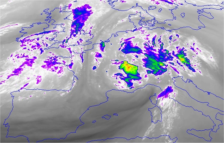 Image satellite infra-rouge de 18h TU