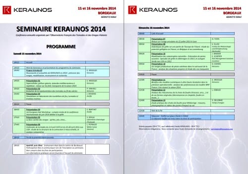 Programme du séminaire KERAUNOS 2014.