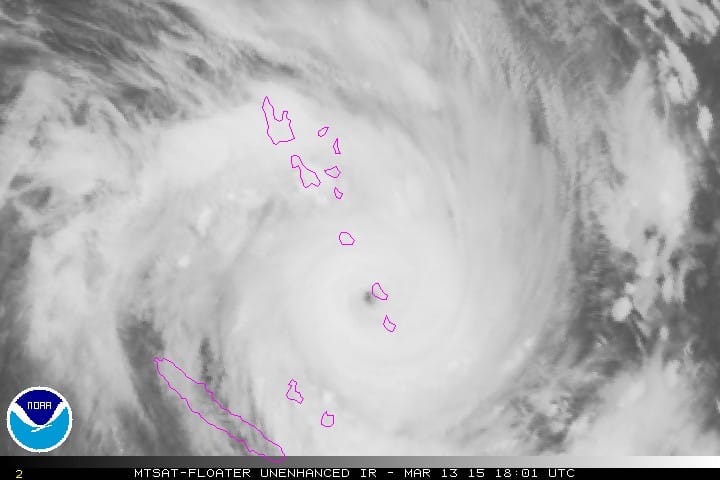 Image satellite de 18h30 TU le 13 mars - NOAA