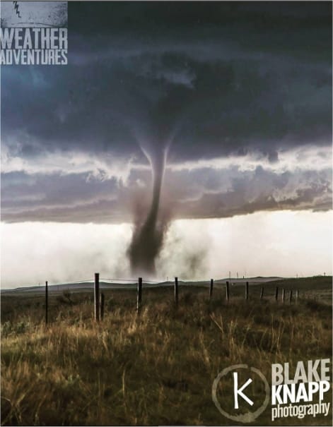 Tornade à Wray (Colorado) photographiée par Blake Knapp