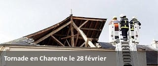Tornade EF1 à Châteauneuf-sur-Charente (Charente) le 28 février 2014.