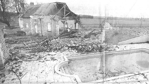 Tornade d'Usseau (Vienne) du 4 janvier 2001 - La Jardière - Pan d'habitation rasé (c) La Nouvelle République