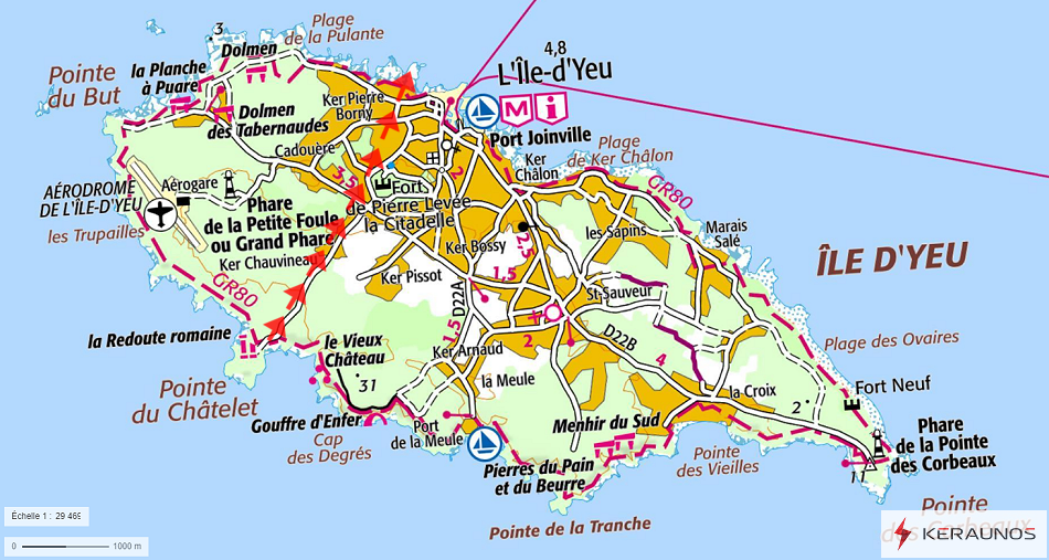 Tornade EF1 à l'Île-d'Yeu (Vendée) le 27 mars 2024