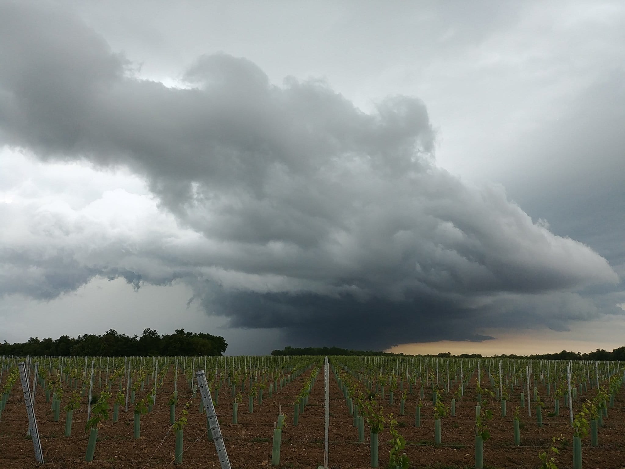 Probable orage supercellulaire en transit à l'ouest de Cognac. - 26/05/2018 14:00 - Samuel Desmarchais