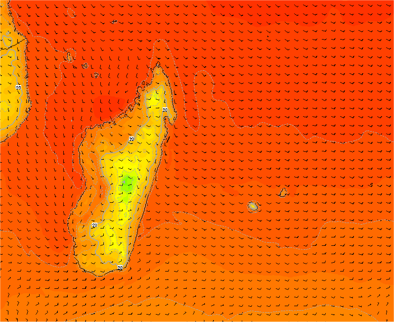Modèle WRF-NMM 10 km Réunion / Maurice / Madagascar - KERAUNOS Modèle WRF-NMM 10 km Réunion / Maurice / Madagascar - KERAUNOS