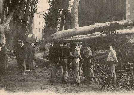 Orage destructeur à Carcassonne (Aude) le 19 août 1912