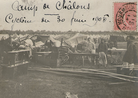 Macrorafales de très forte intensité (D4) en Picardie et dans les Ardennes le 30 juin 1905