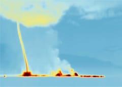 Des phénomènes tourbillonnaires gazeux sur le volcan Bardarbunga en Islande