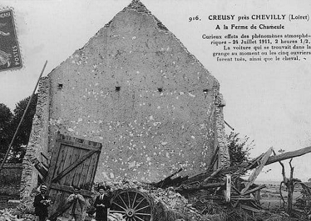 Rafales meurtrières à Chevilly (Loiret) le 24 juillet 1911