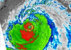 Passage du typhon Soudelor sur Taïwan : rafales jusqu'à 211 km/h
