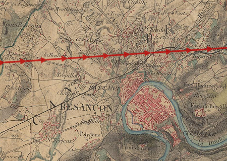 Tornade EF1 à Besançon (Doubs) le 17 septembre 1852