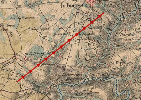 Tornade EF1 au Boupère (Vendée) le 23 août 1878
