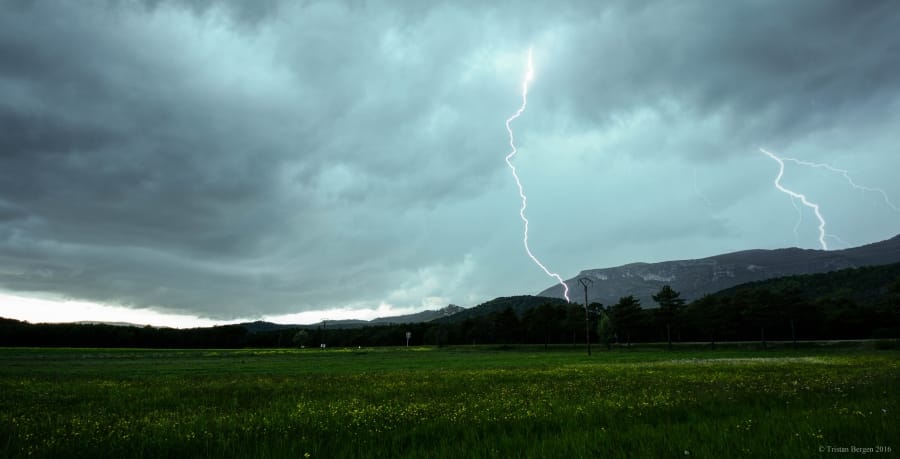 Orage dans les Alpes-Maritimes le 14 mai 2016 - Tristan Bergen