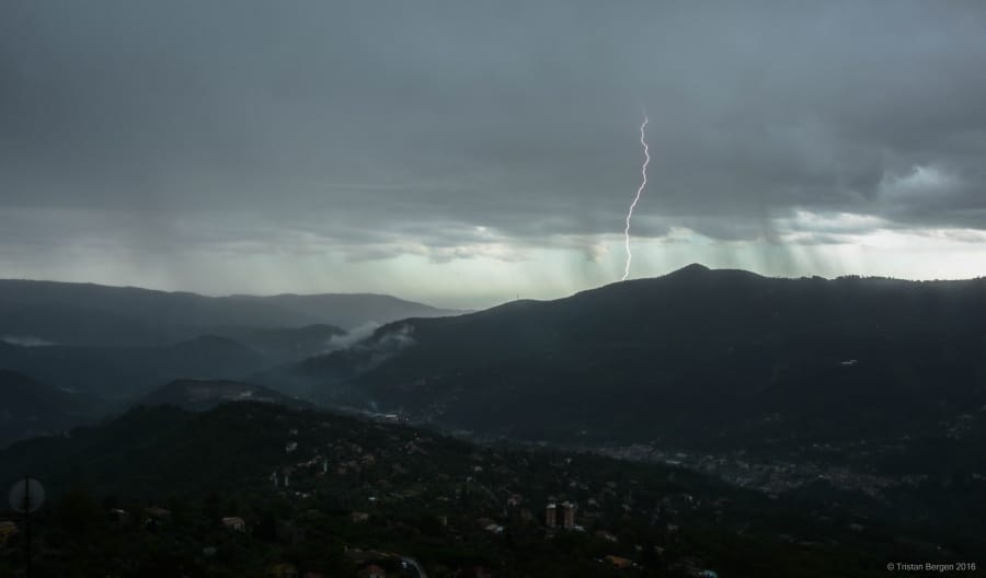 Orages du 23 avril sur le relief des Alpes-Maritimes