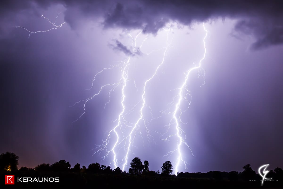 Chasse aux orages des 21 et 22 juillet 2015 entre Aquitaine et Alpes