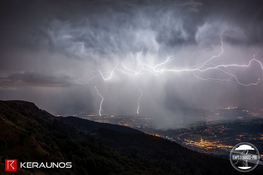 Orages et foudre sur les Alpes du 21 au 24 juillet