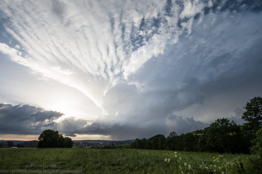 Orages entre Jura et val de Saône le 24 juin 2016