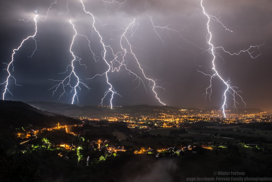 Orages très électriques dans le Jura le 28 mai