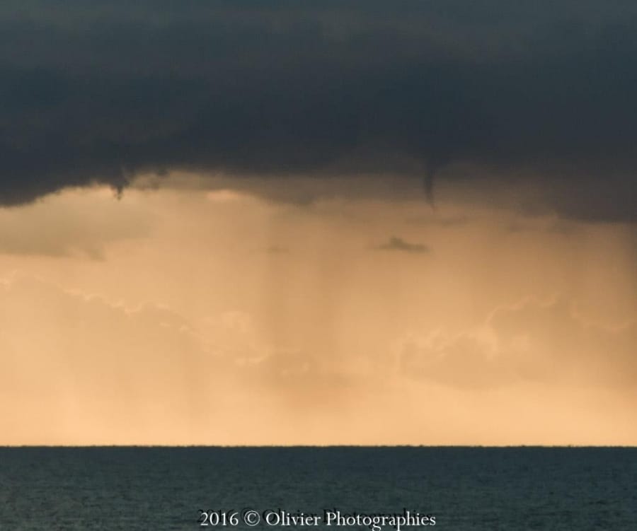 Orage au large du Var le 1er mai 2016