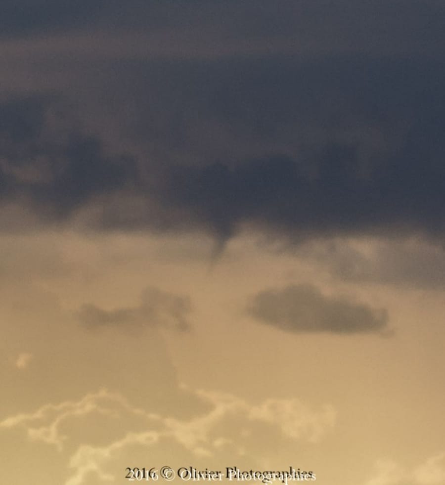 Orage au large du Var le 1er mai 2016