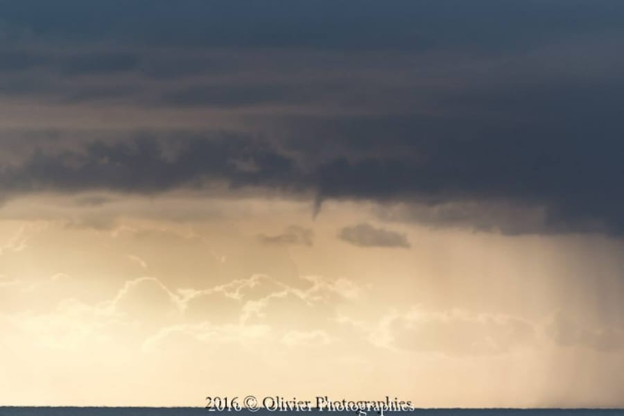 Orage au large du Var le 1er mai 2016