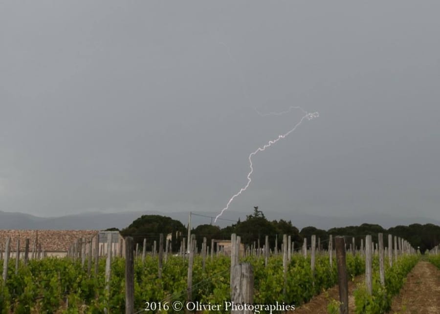 Orage au large du Var le 1er mai 2016