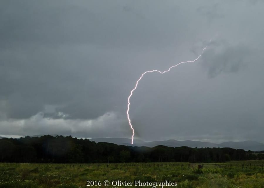 Orage au large du Var le 1er mai 2016