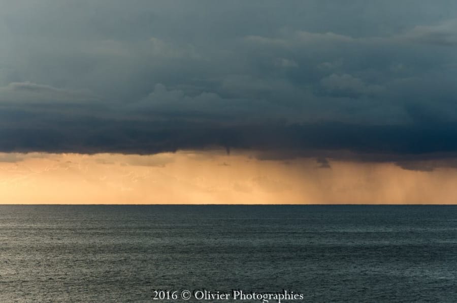 Orage au large du Var le 1er mai 2016