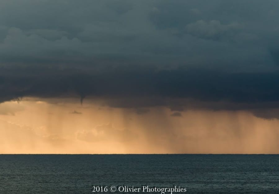 Orage au large du Var le 1er mai 2016