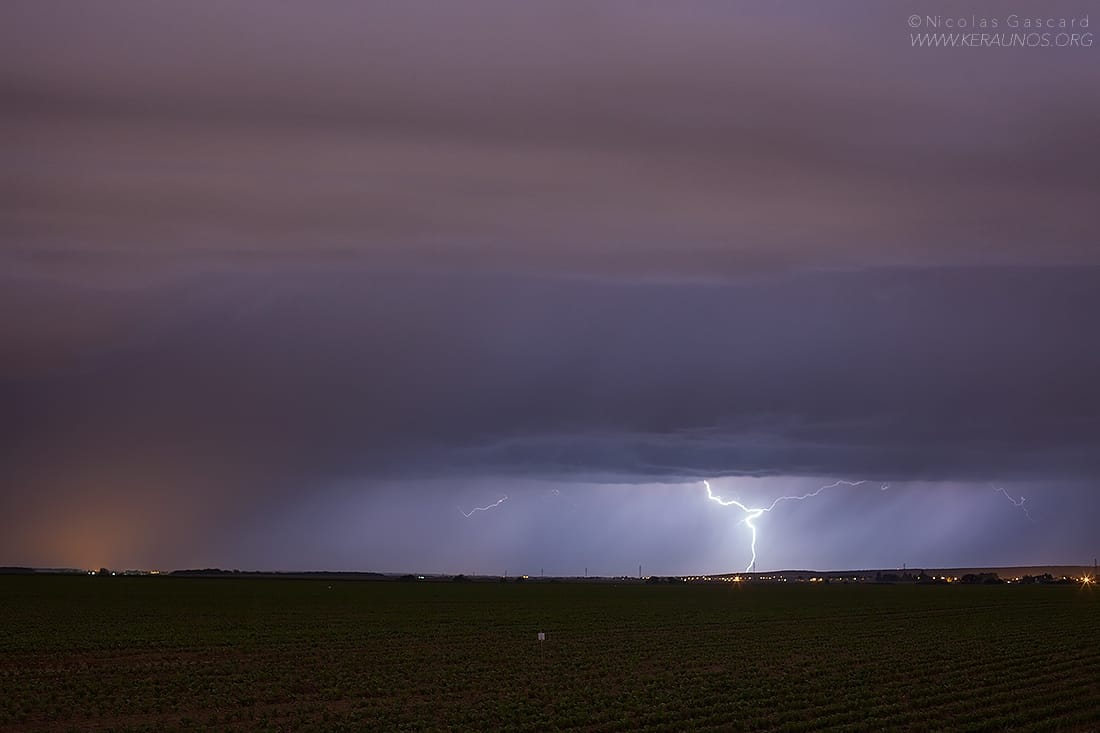 Orage le soir du 21 mai 2016 près de Chartres