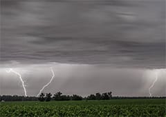 Orages et foudre en Gironde le 20 juillet