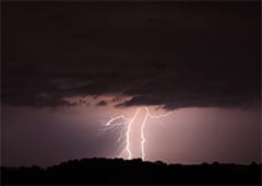 Orages et foudre ramifiée en Haute-Vienne le 3 juillet