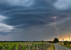 Orages supercellulaires en Gironde le 13 juin