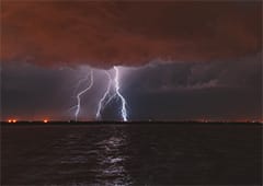 Chasse aux orages au bord de la Méditerranée le 3 Juillet