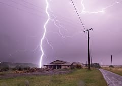 Reportage photo : orages en Charente-Maritime le 13 juin, par Laurent Coureau