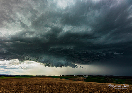 Orages intenses en Bourgogne le 13 mars 2023