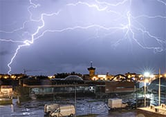 Orage, spiders et foudre dans l'Hérault le 26 janvier 2020