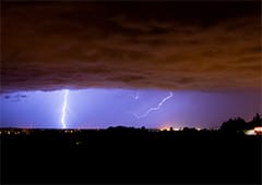 Foudre près de Toulouse en Haute-Garonne le 12 juin