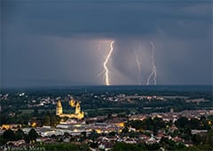 Orages et foudre ramifiée en Saône-et-Loire le 21 juillet