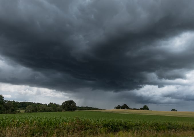 Belle structure orageuse dans le Morbihan le 12 juin